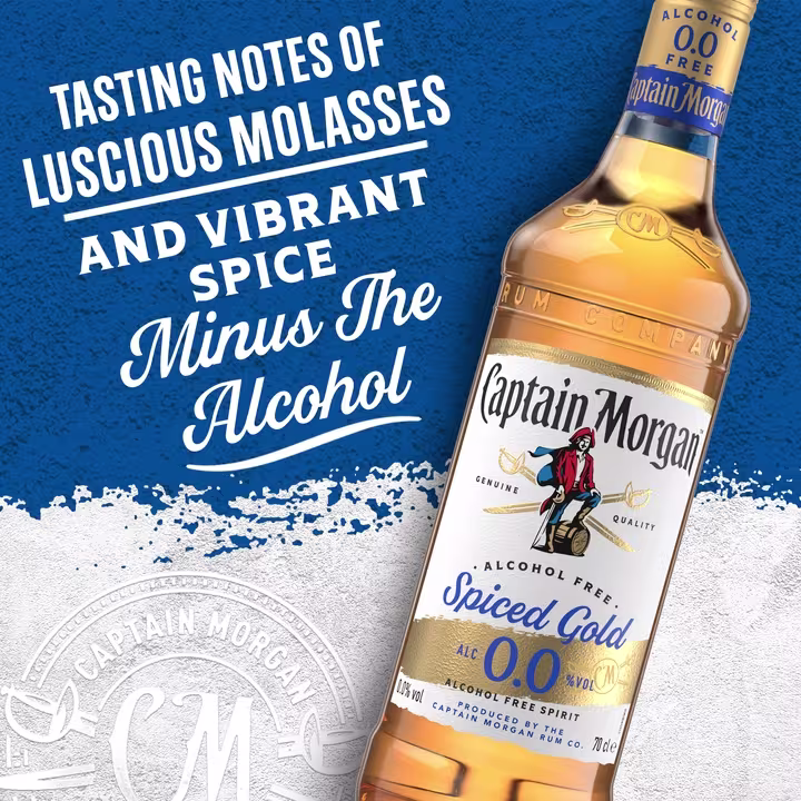 Captain Morgan Spiced Gold 0.0 tasting notes vanilla and brown sugar