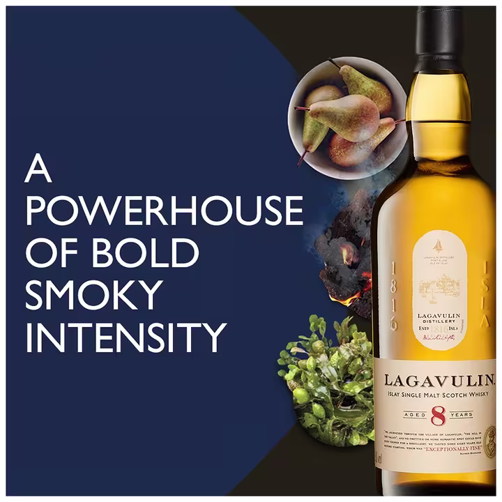 Lagavulin 8 Year Old Single Malt Scotch Whisky 70cl