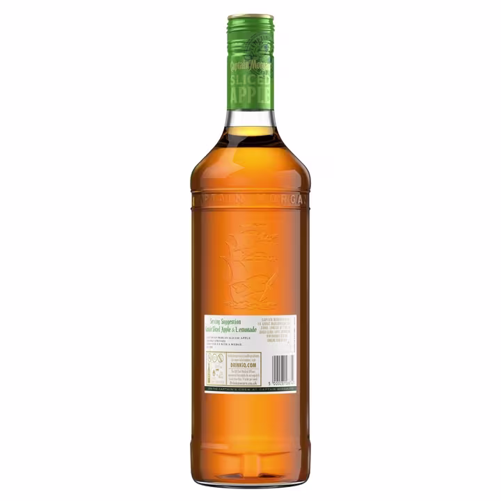 Captain Morgan Sliced Apple Rum Based Spirit Drink back
