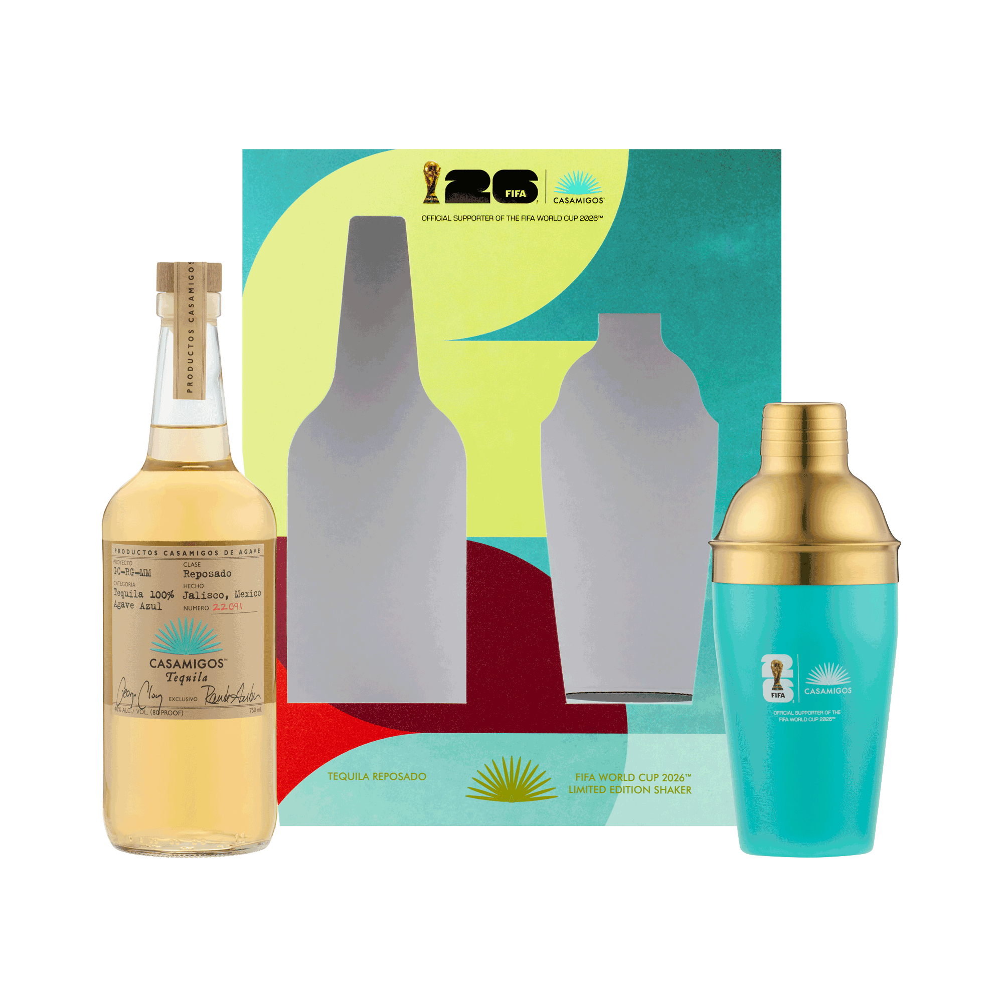 Casamigos Reposado Tequila with official FIFA World Cup 2026