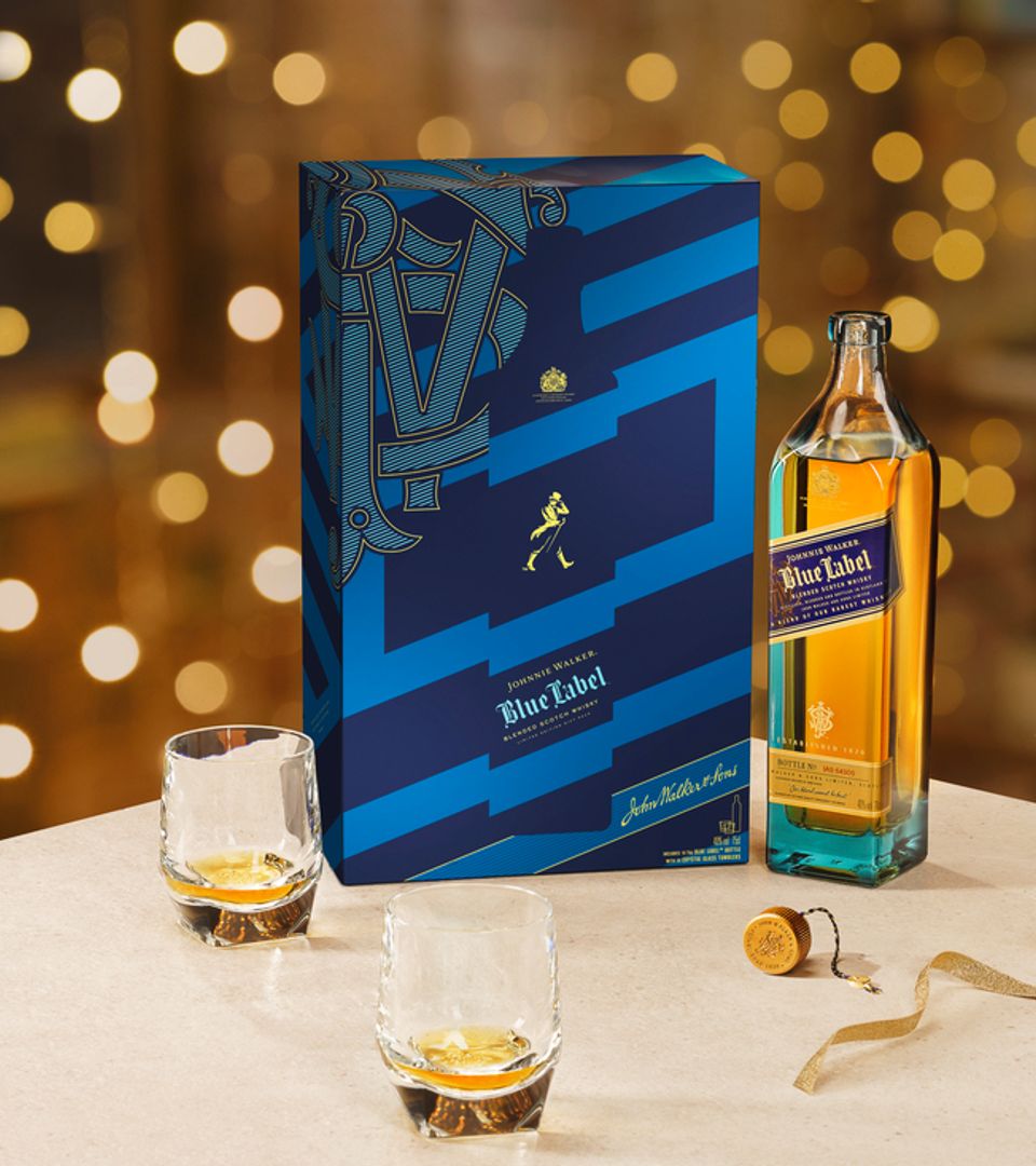 Johnnie Walker Blue Label Scotch Whisky Bottle & Box