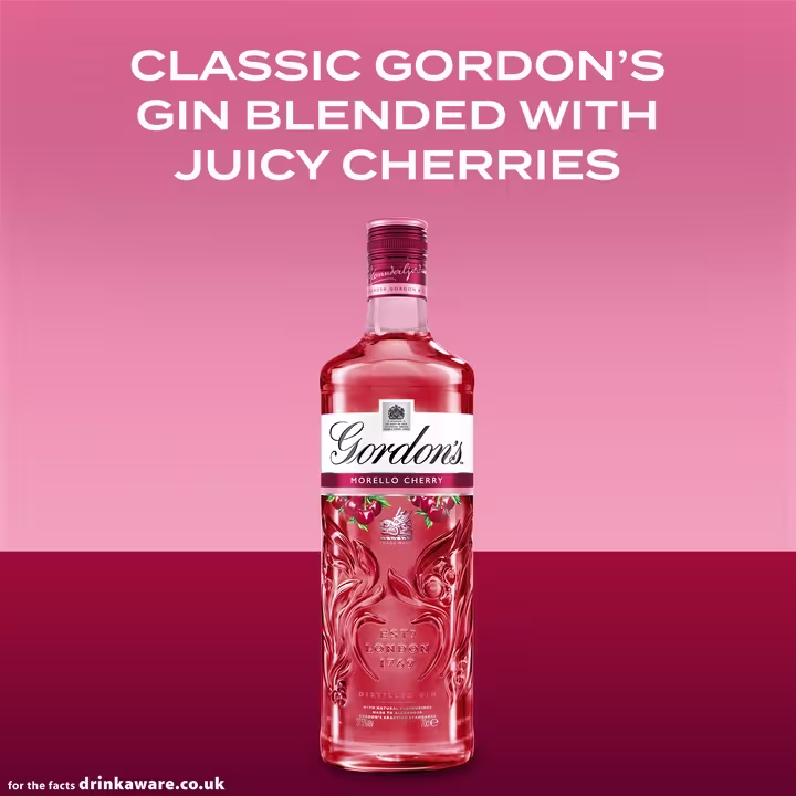 Gordon's Morello Cherry Gin Bottle and Description