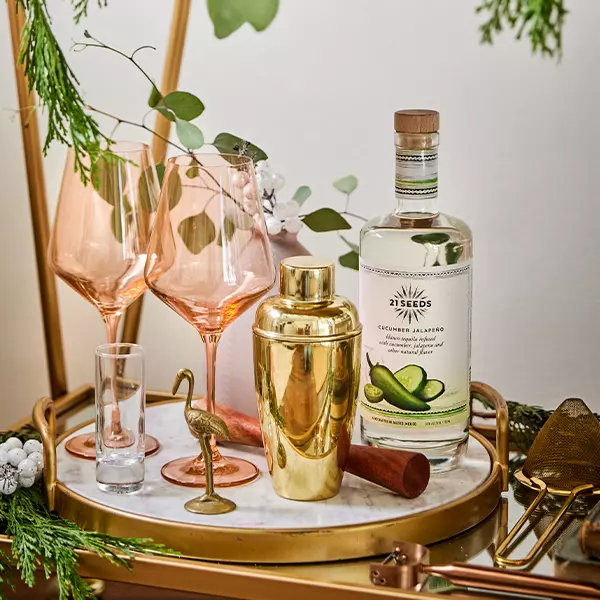 Estelle Wine Stemware, Set of Two | Rose | The Bar US