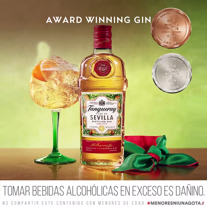 Gin premiado Tanqueray Flor de Sevilla