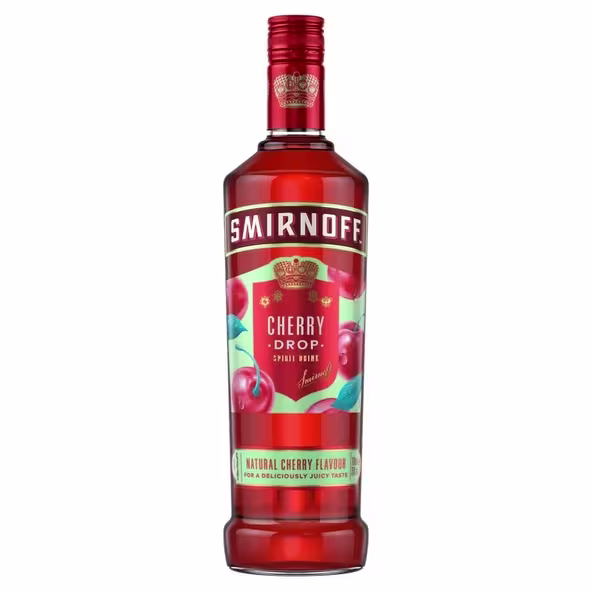 Smirnoff Cherry Drop Spirit Drink, 70cl engrave