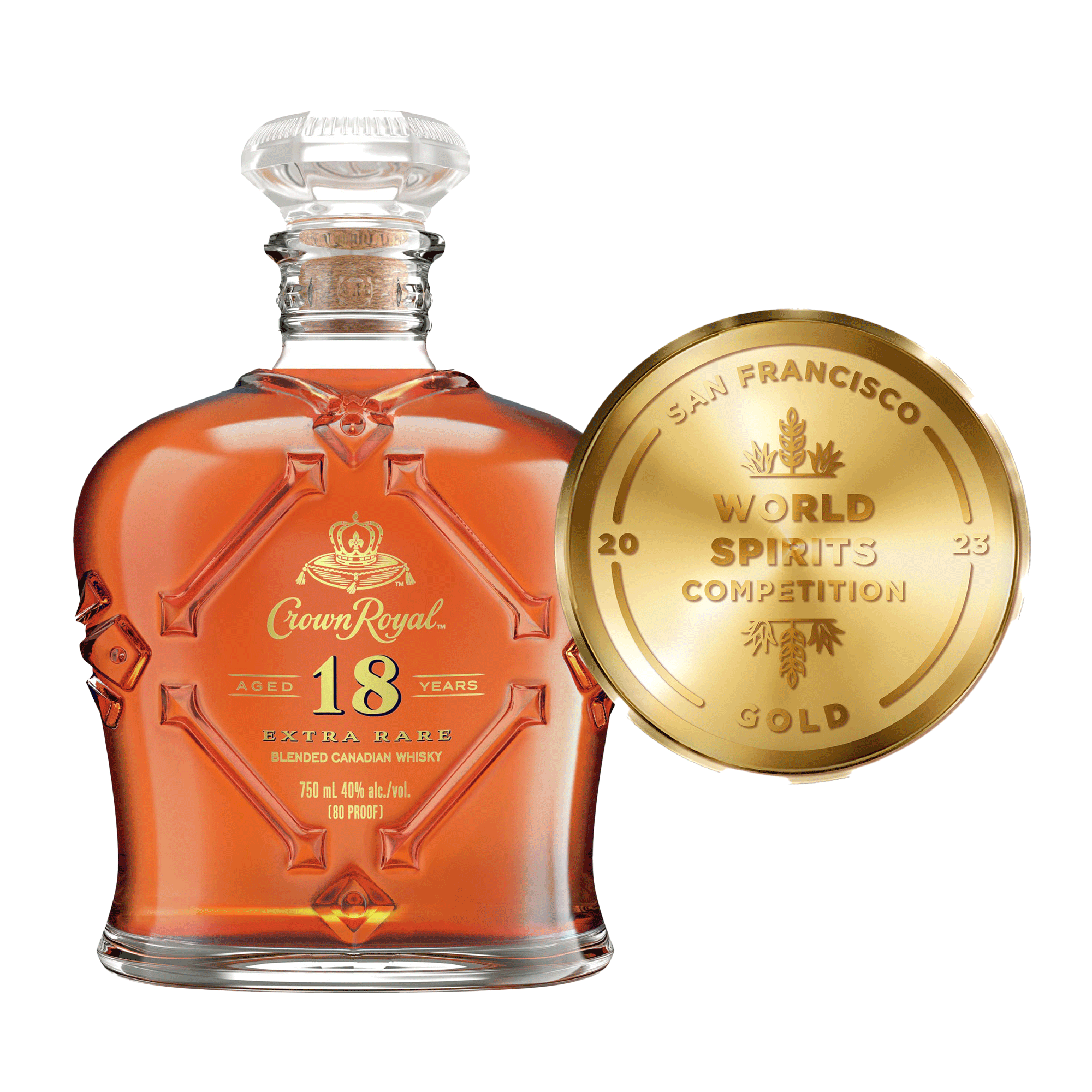 Crown Royal Aged 18 Years Extra Rare Blended Canadian Whisky | The
