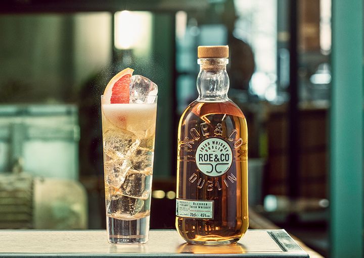 Roe And Co bottle and highball shot