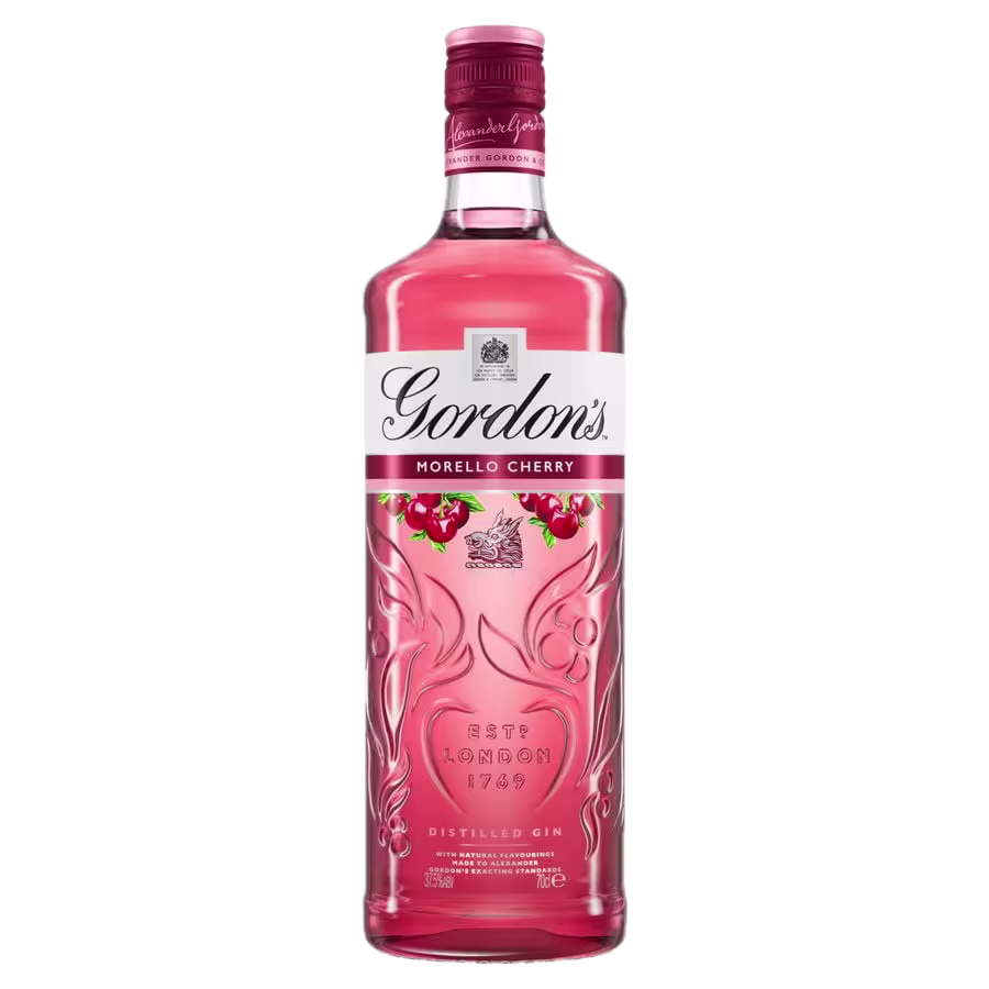 A bottle of Gordon's Morello Cherry Gin