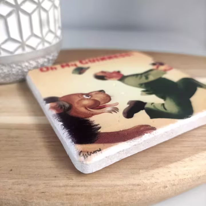 Guinness Stone Effect Coaster - Gilroy Lion