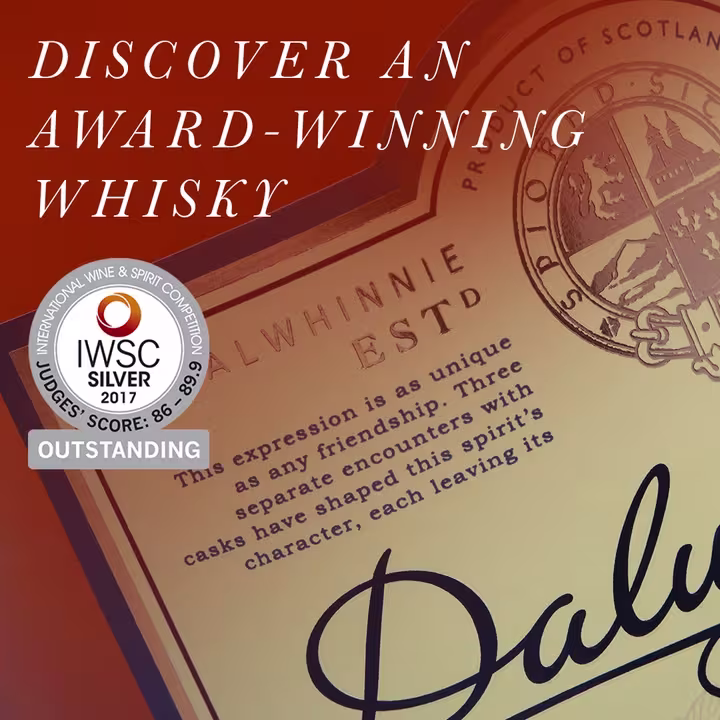 Dalwhinnie 15 Years Old Single Malt Scotch Whisky Award