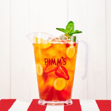Pimm's punch in a jug