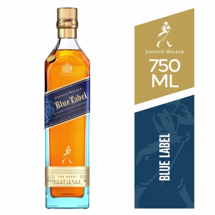Whisky Johnnie Walker Blue Label Botella 750ml Frente