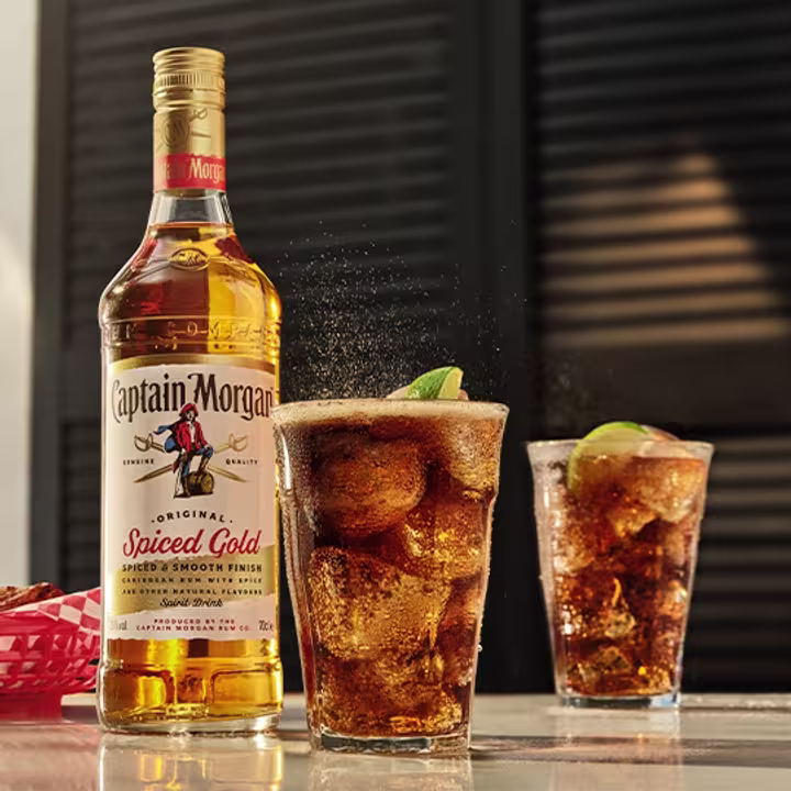 Captain Morgan Original Spiced Gold Rum-Based Spirit Drink Servings