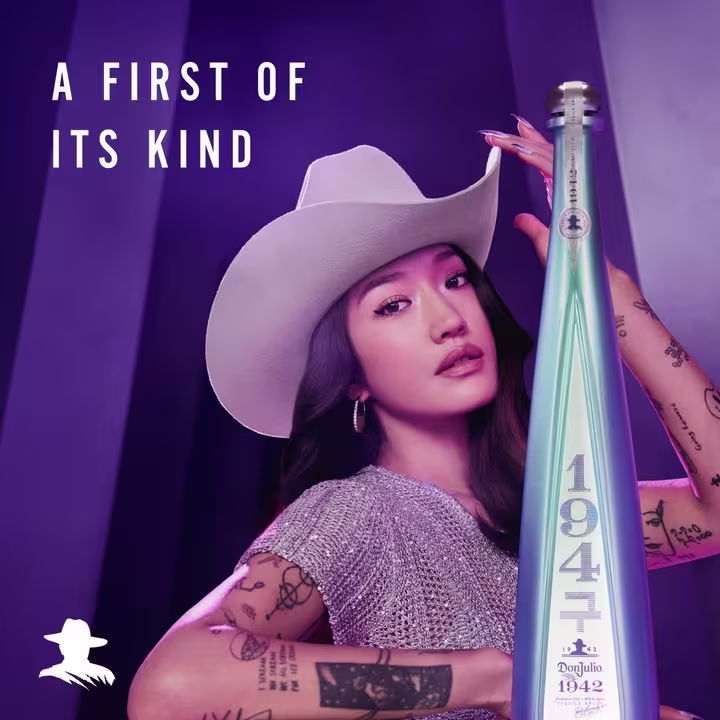 Don Julio 194구 Bottle next to Peggy Gou
