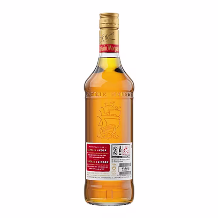  Captain Morgan Original Spiced Gold Rum-Based Spirit Drink Back