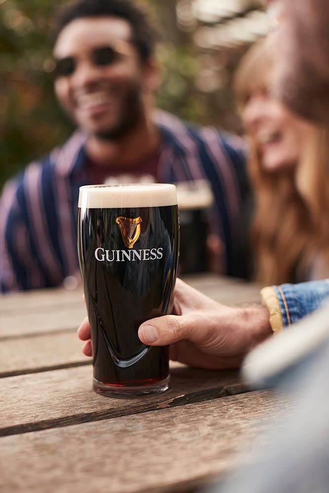 Group of friends enjoying a Guinness