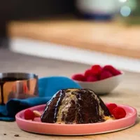 Volcán de chocolate con Baileys