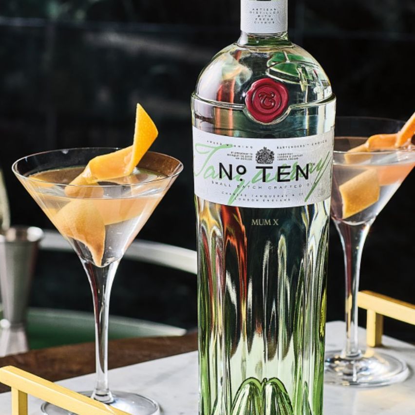Engraved bottle of Tanqueray No. TEN