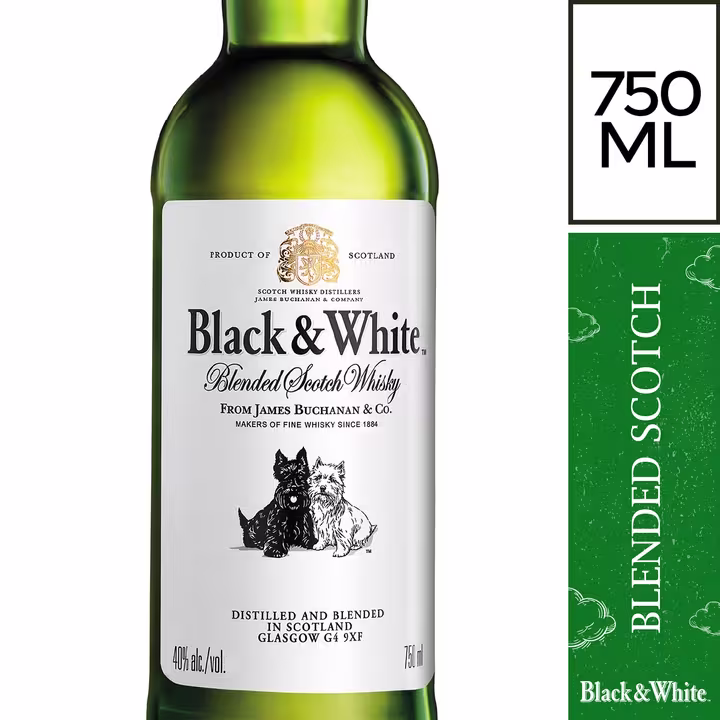 Whisky Black & White Botella 750ml