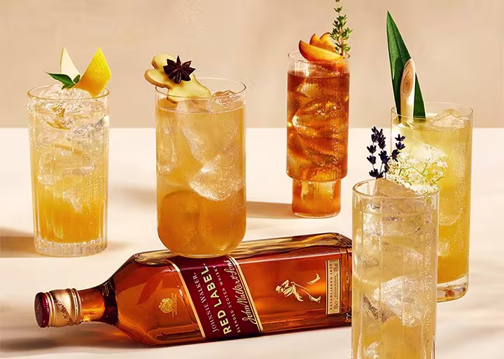 A range of Johnnie Walker cocktails