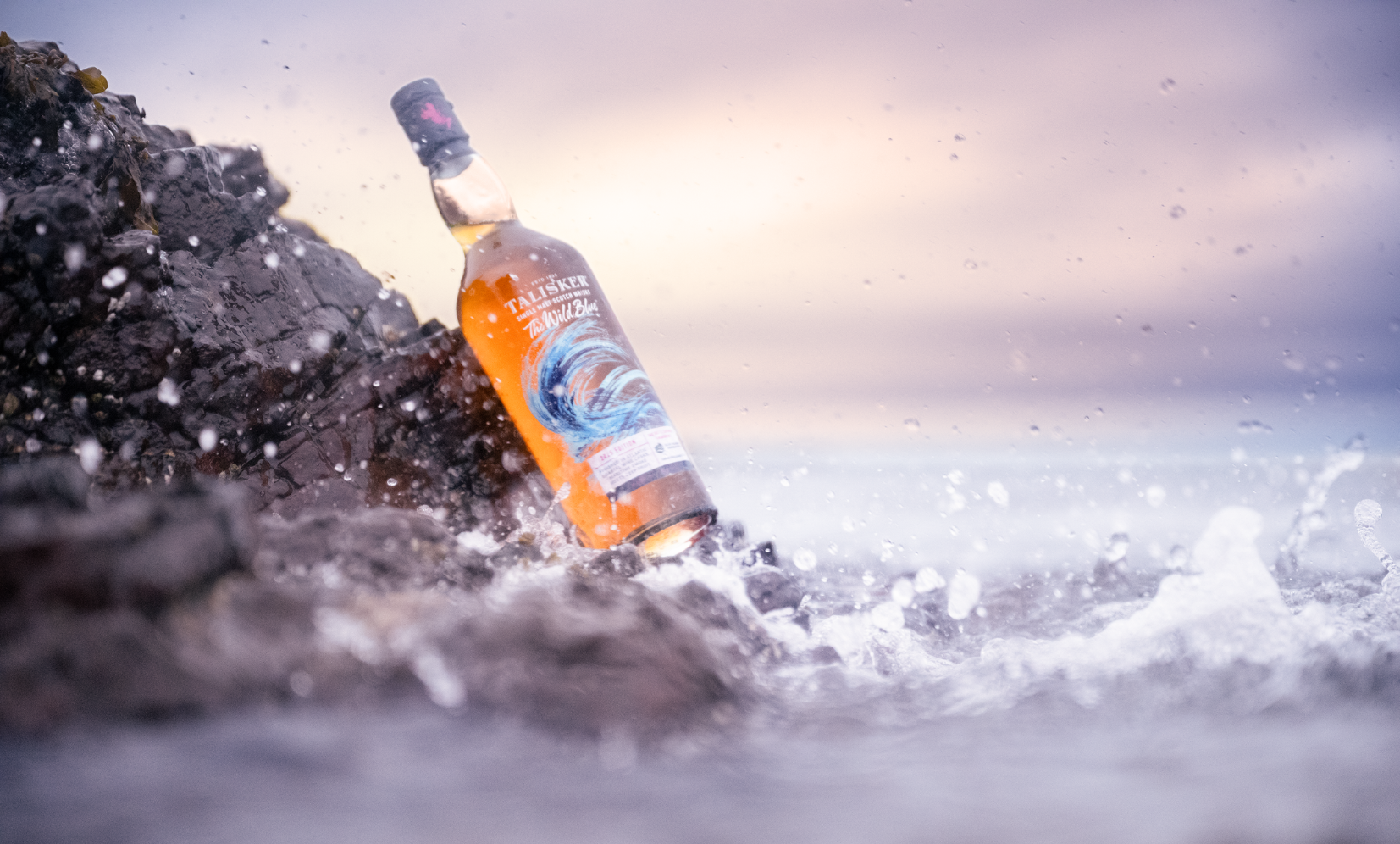 Talisker The Wild Blue on Rocks by the sea
