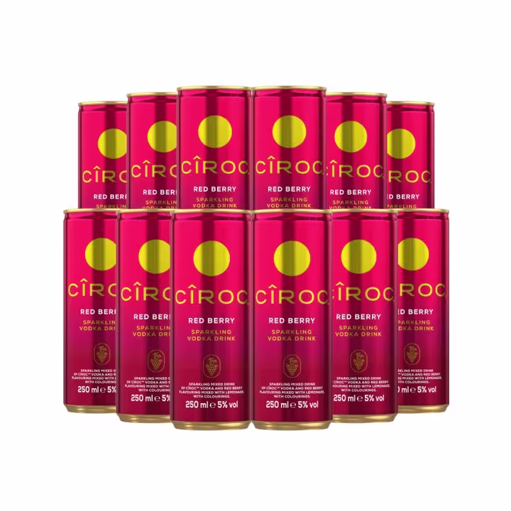 Cîroc Red Berry Sparkling Vodka Drink Cans, 12 x 250ml