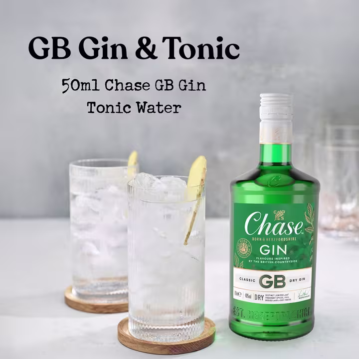 GB Gin and Tonic Recipe - 50 ml Chase GB Gin and Tonic Water