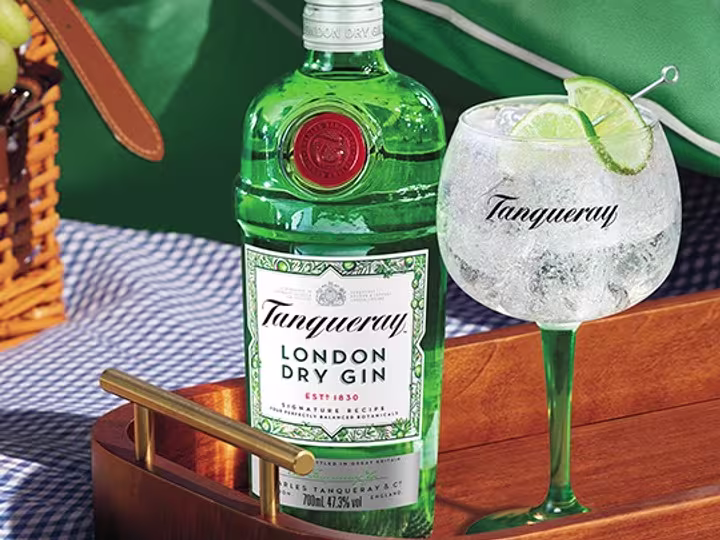 Tanqueray London Dry Gin lifestyle Tanqueray on table