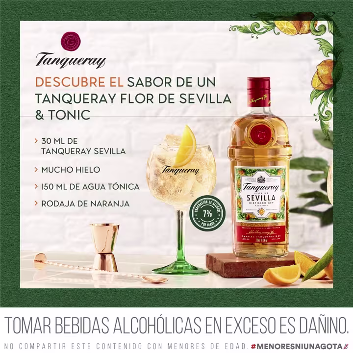 Descubre de un Tanqueray Flor de Sevilla & Tonic