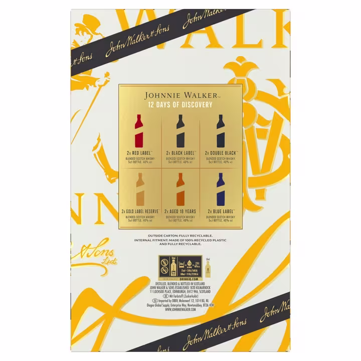 5000267187365 JOHNNIE WALKER Christmas AdventCalendar 50ml VAP CB