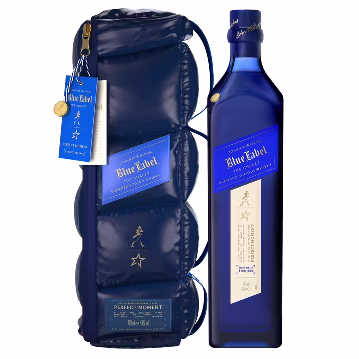 Johnnie Walker Blue Label Ice Chalet Front Image with Crossbody bag
