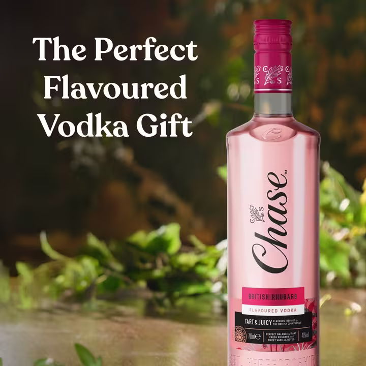 Chase British Rhubarb - "The perfect flavoured vodka gift"