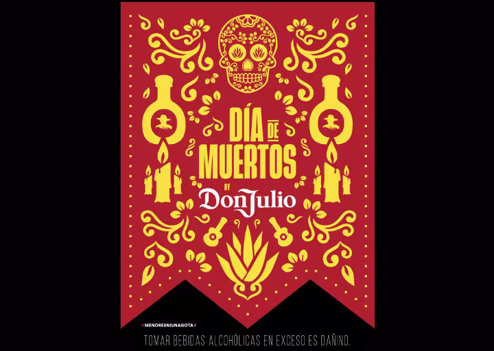 Imagen con la leyenda "Día de Muertos Don Julio"