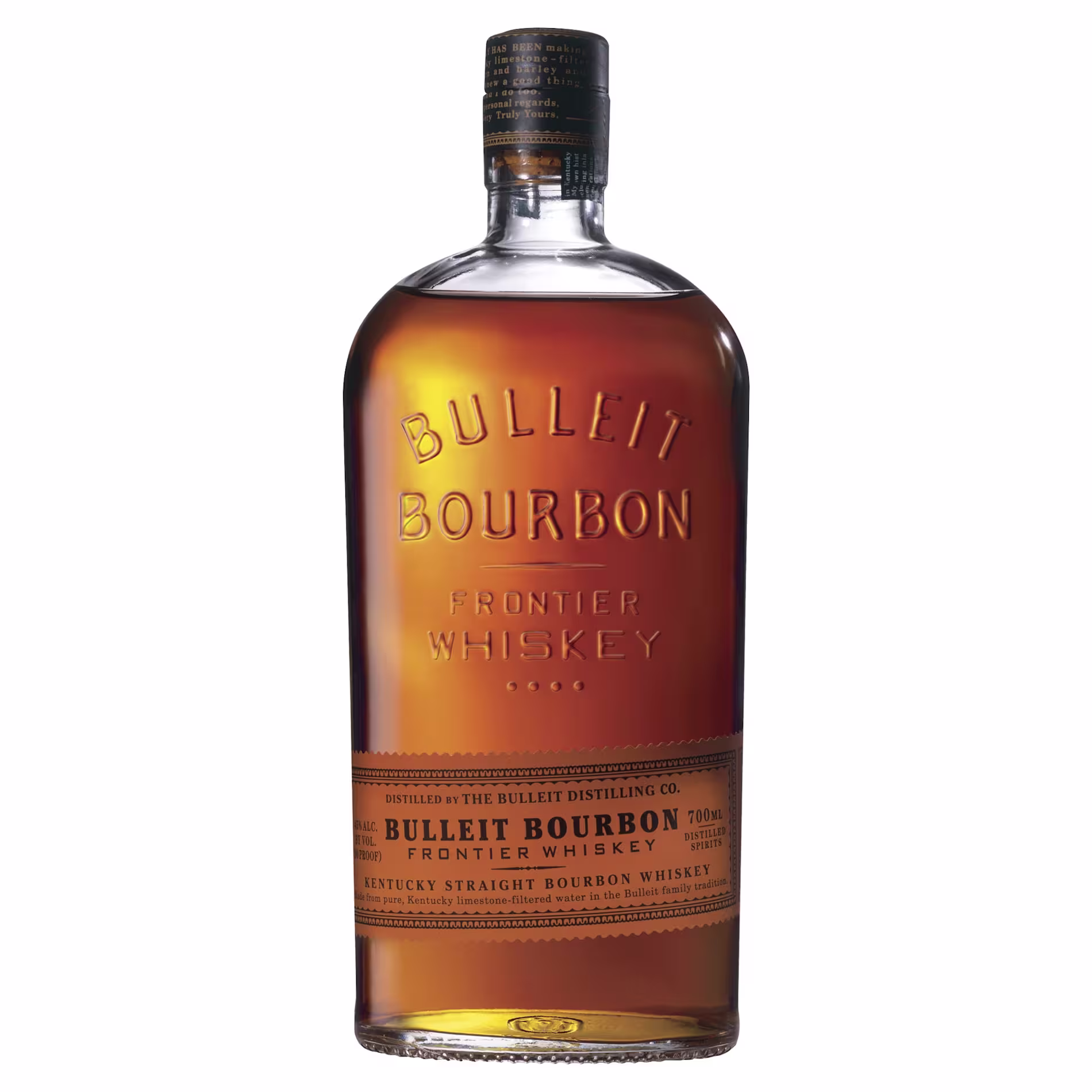 Bulleit Bourbon Frontier Whiskey, 70 Cl front