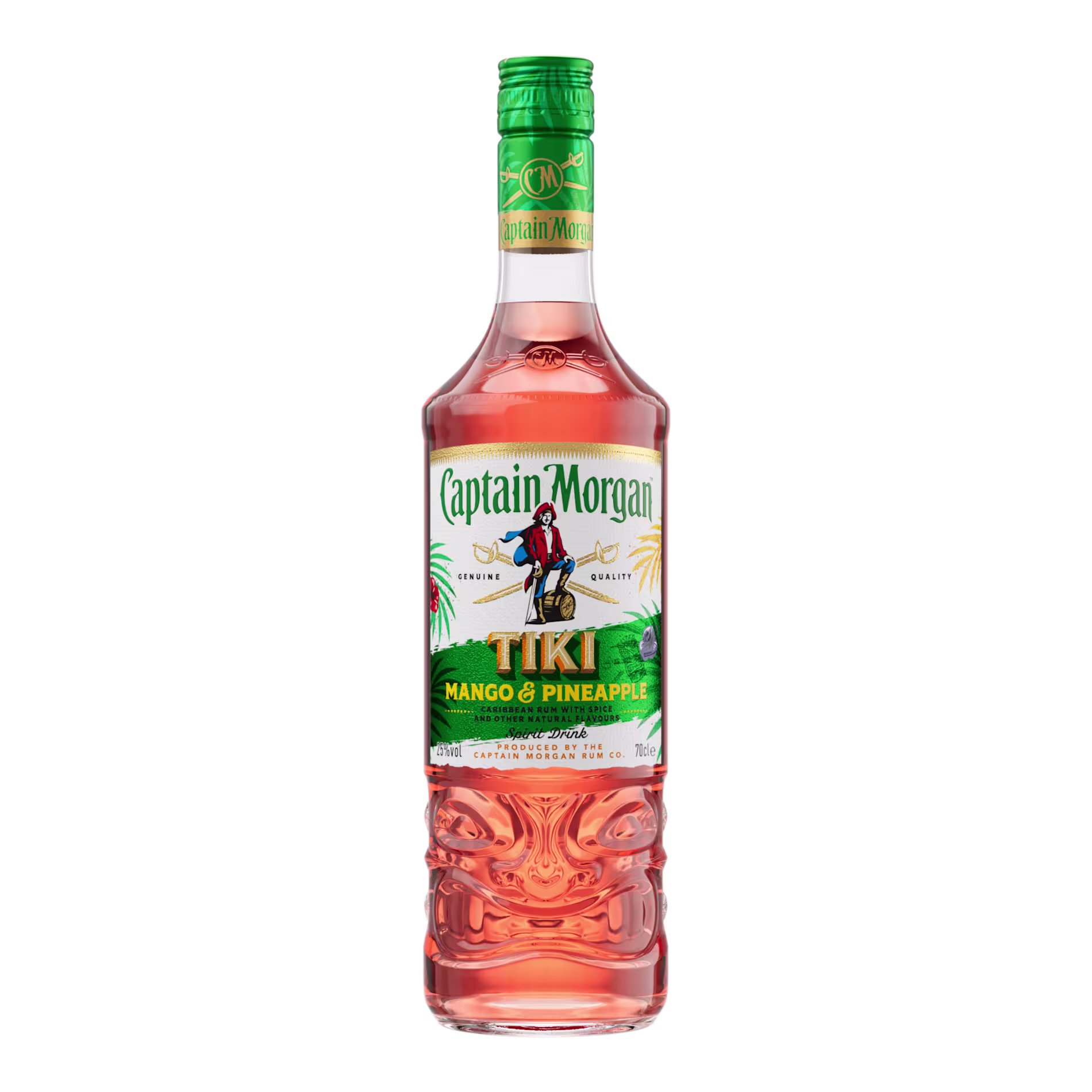 Captain Morgan Tiki Pineapple & Mango Spirit Drink, 70cl front