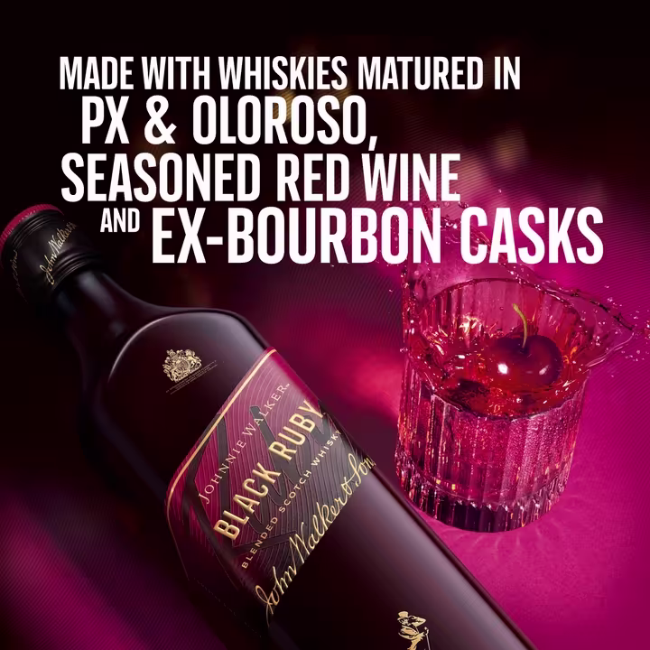 Johnnie Walker Black Ruby - "Made with whiskies matured in x & Oloroso seasoned red wine and ex-bourbon casks"