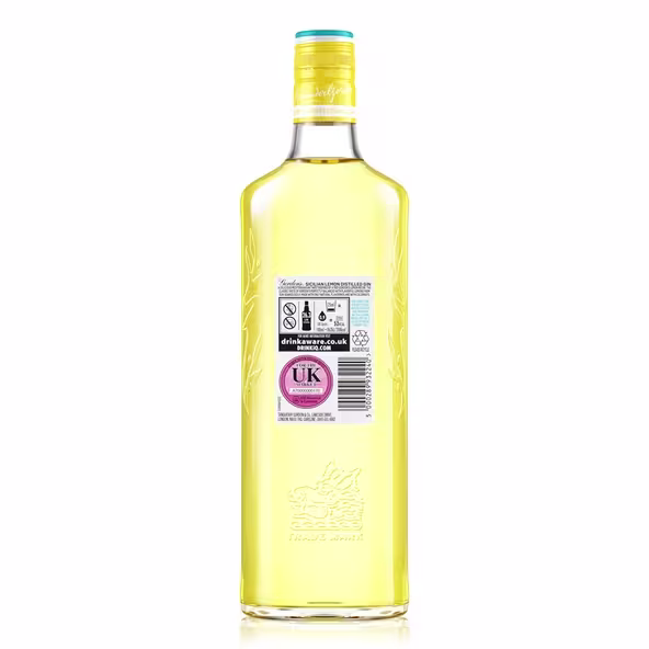Gordon's Sicilian Lemon Distilled Gin, 70cl engrave