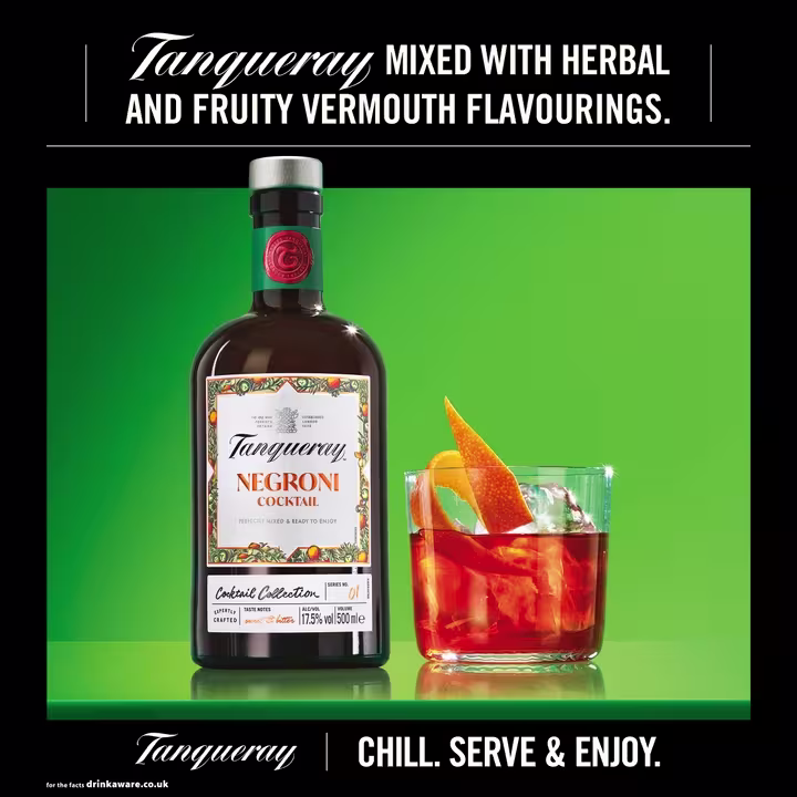 Tanqueray Negroni Cocktail serve shot