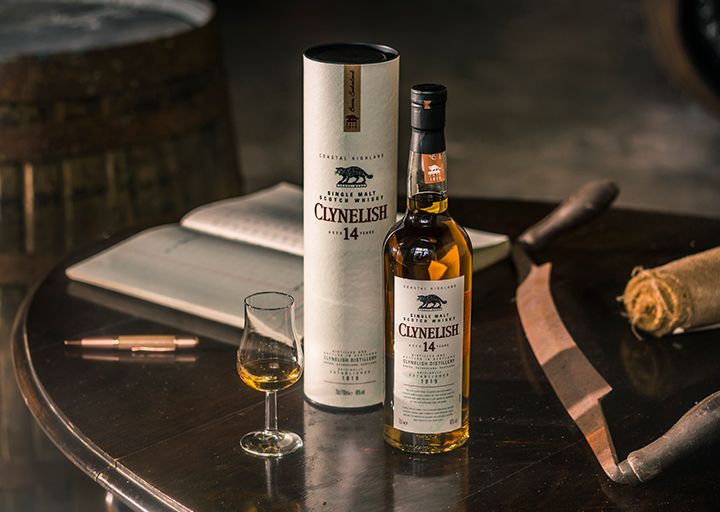 Clynelish 14 Year Old Single Malt Scotch Whisky Botlle On table