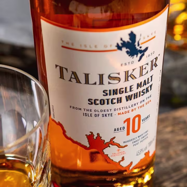 Talisker 10 Year Old Single Malt Scotch, 0.7L