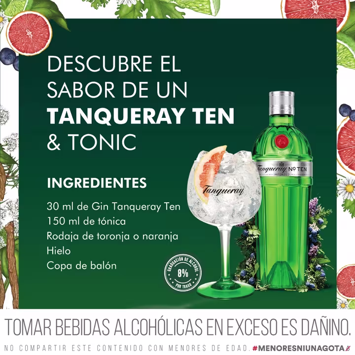 Descubre el sabor de un Tanqueray Ten & Tonic