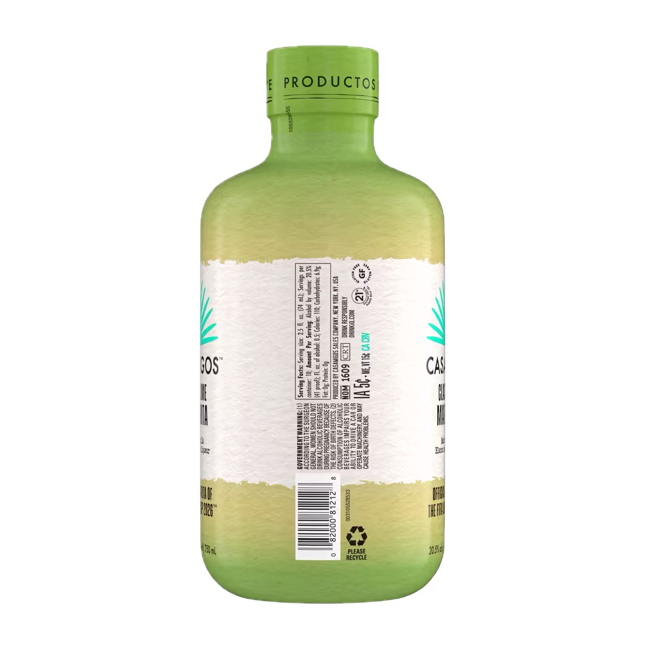 Casamigos Margarita Classic Lime FIFA Left 750ml