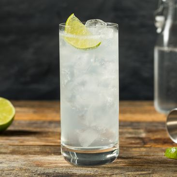 Vodka Rickey cocktail in a bar