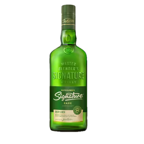 Signature Rare Aged Whisky bottle.