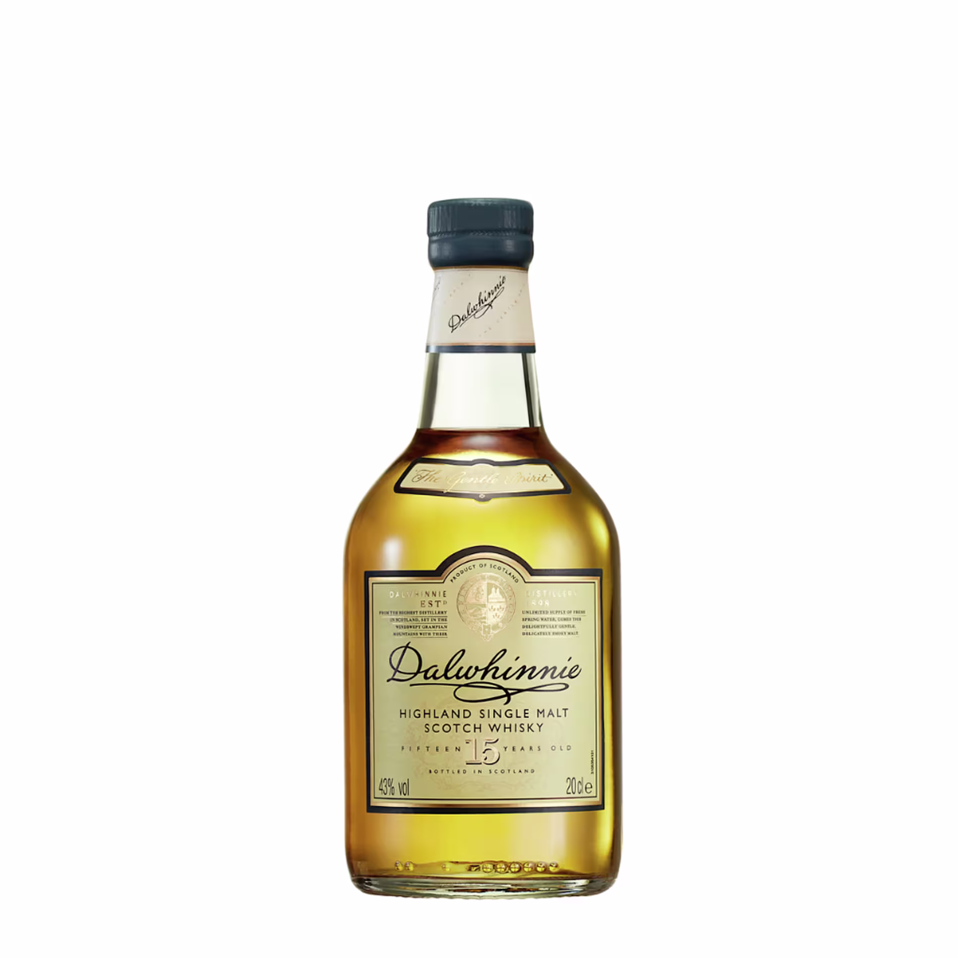 Dalwhinnie 15 Years Old Single Malt Scotch Whisky Front Image 