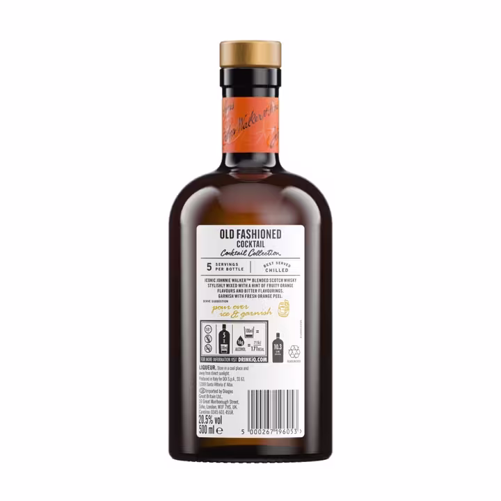 Johnnie Walker Old Fashioned Cocktail, 50cl back