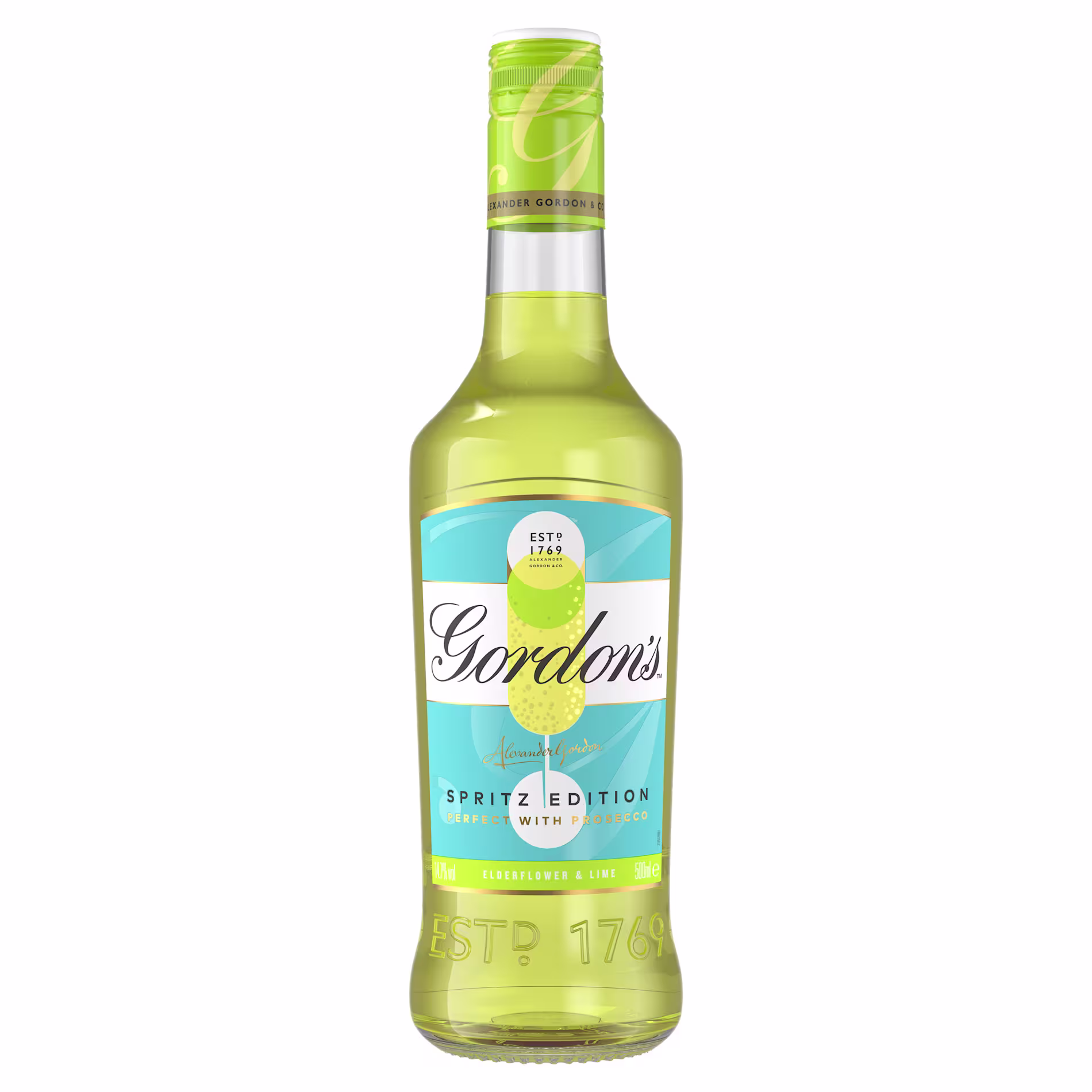 Gordons Elderflower & Lime Spritz Edition Bottle Front