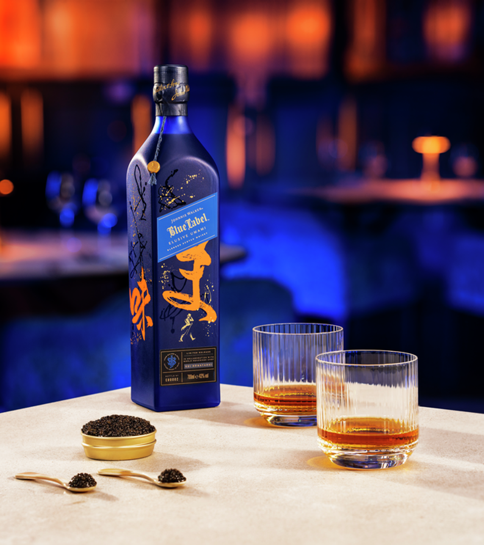 Johnnie Walker Blue Label Scotch Whisky Bottle & Box
