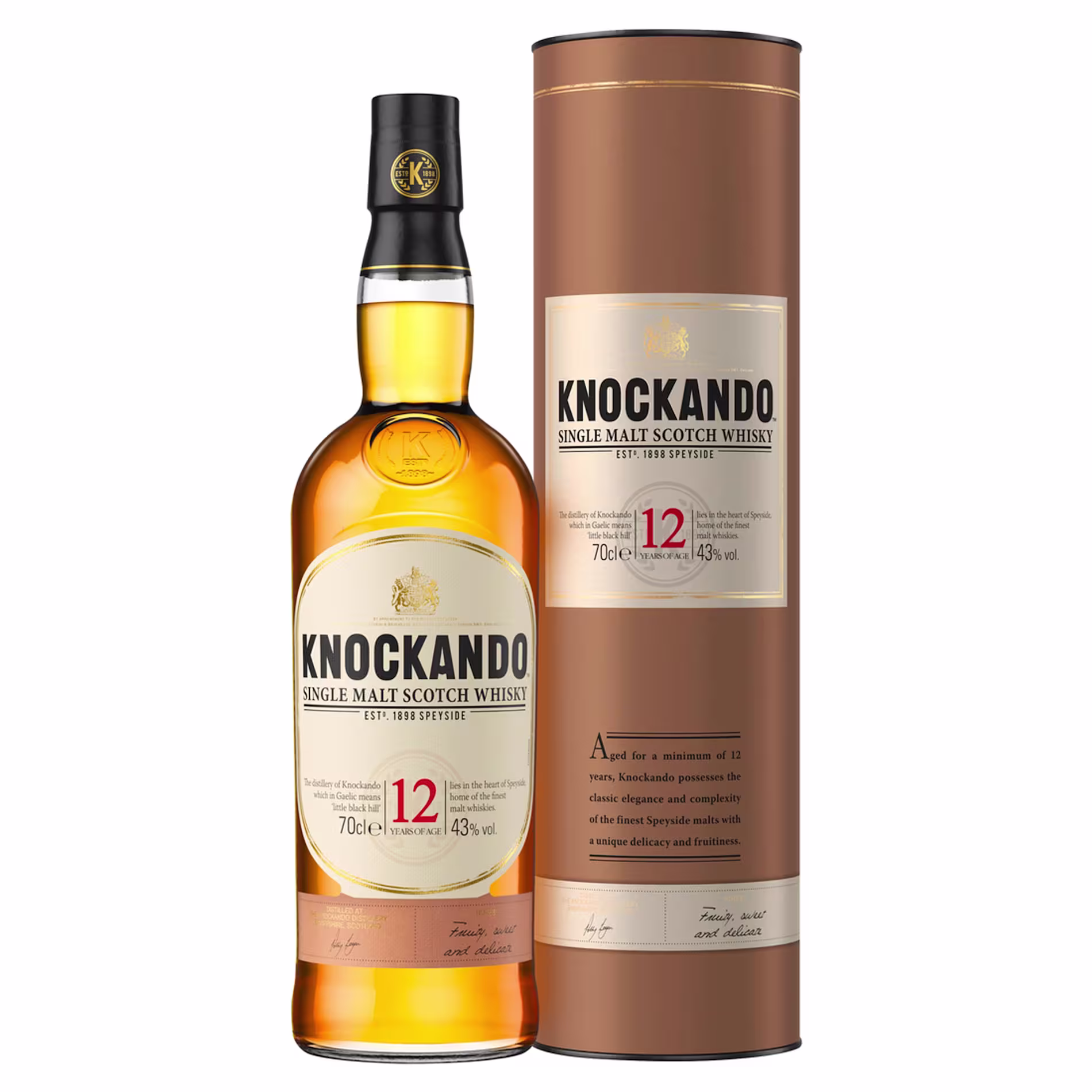 Knockando 12 Year Old Single Malt Scotch Whisky, 70cl Front