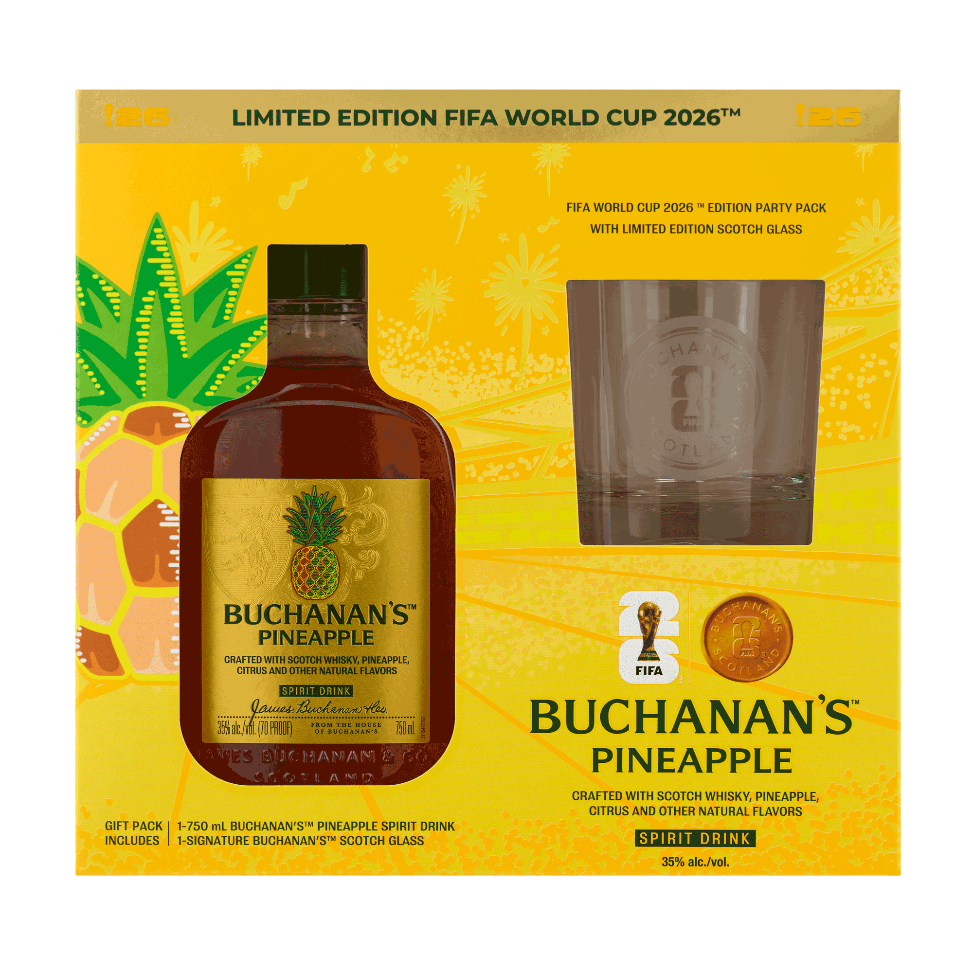 FIFA Gift Set: Buchanan's Pineapple Whiskey & World Cup Glass